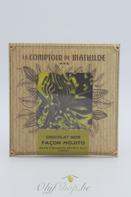 Mojito reep - pure chocolade 80 gram - Le Comptoir de Mathilde